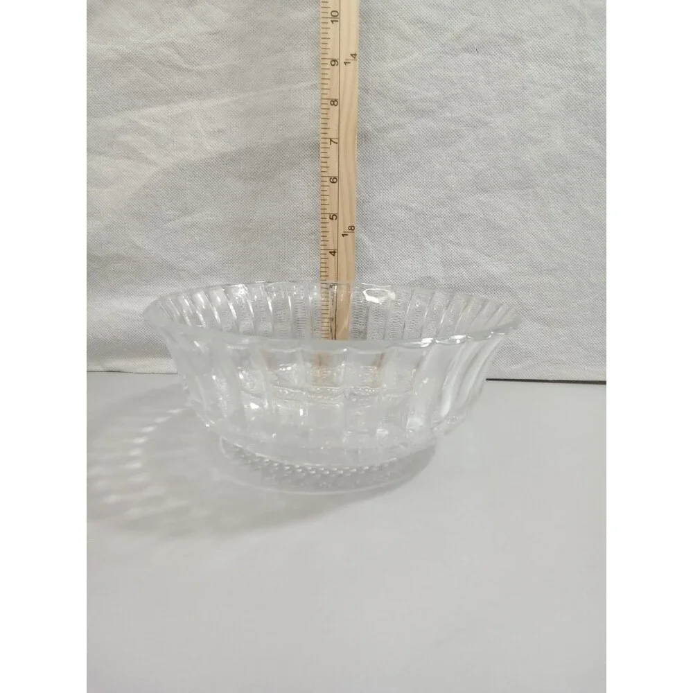 VTG Depression ClearGlass Fluer De Lis Trellis Diamond Pattern KIG Malaysia Dish